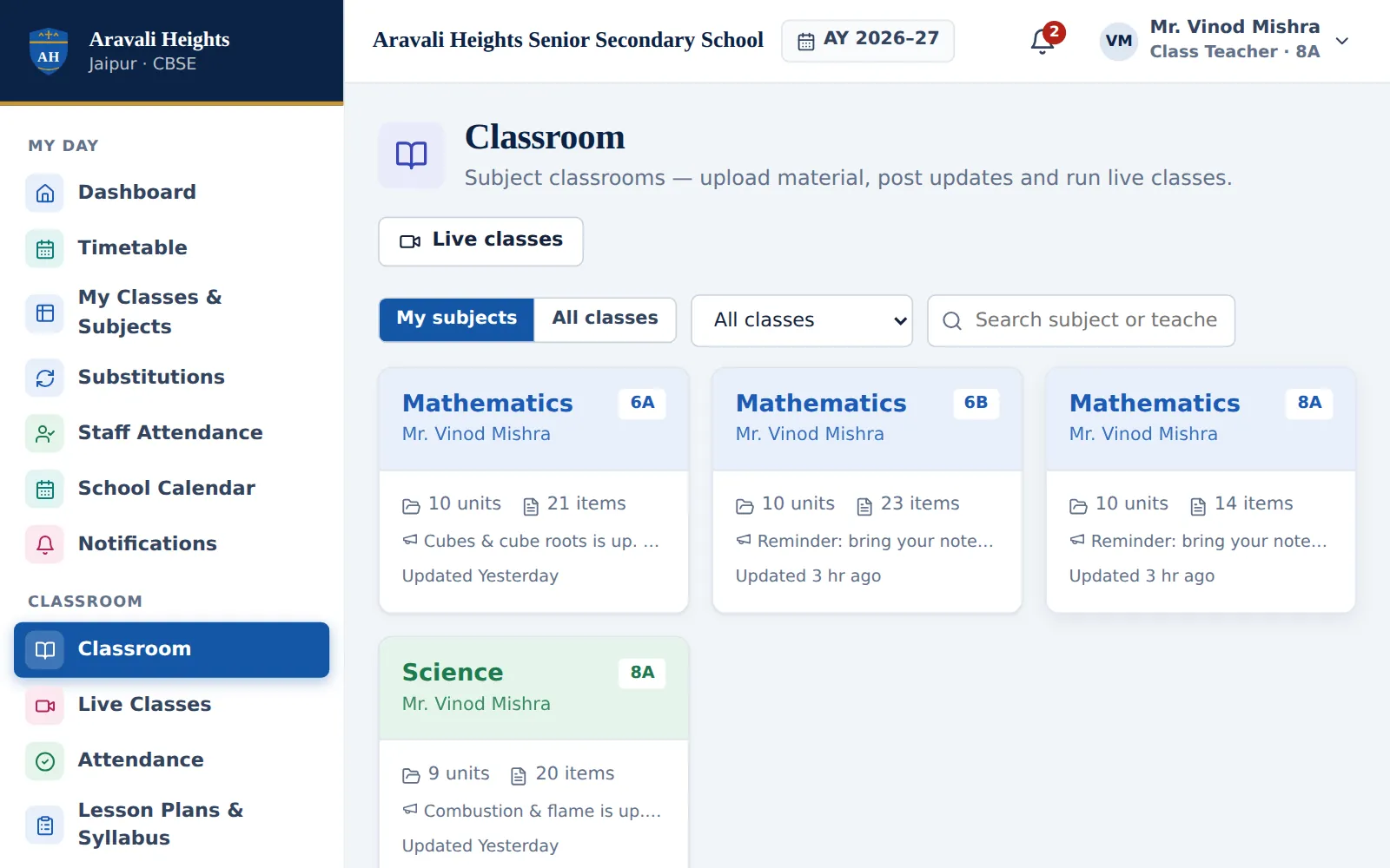 Online classroom